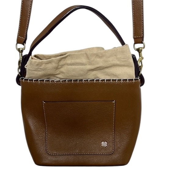 Lucky Brand Tan Leather Cloth Small Crossbody Bag - Picture 1 of 7